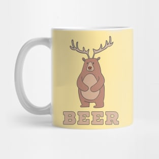 Funny Beer Bear Deer Mug